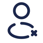 User Cross Rounded SVG Icon